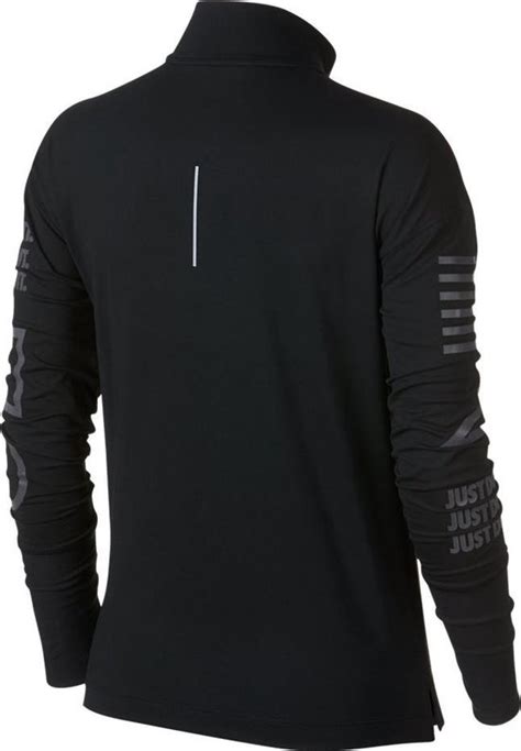nike element stripe half zip hardloopsweater dames paars zwart